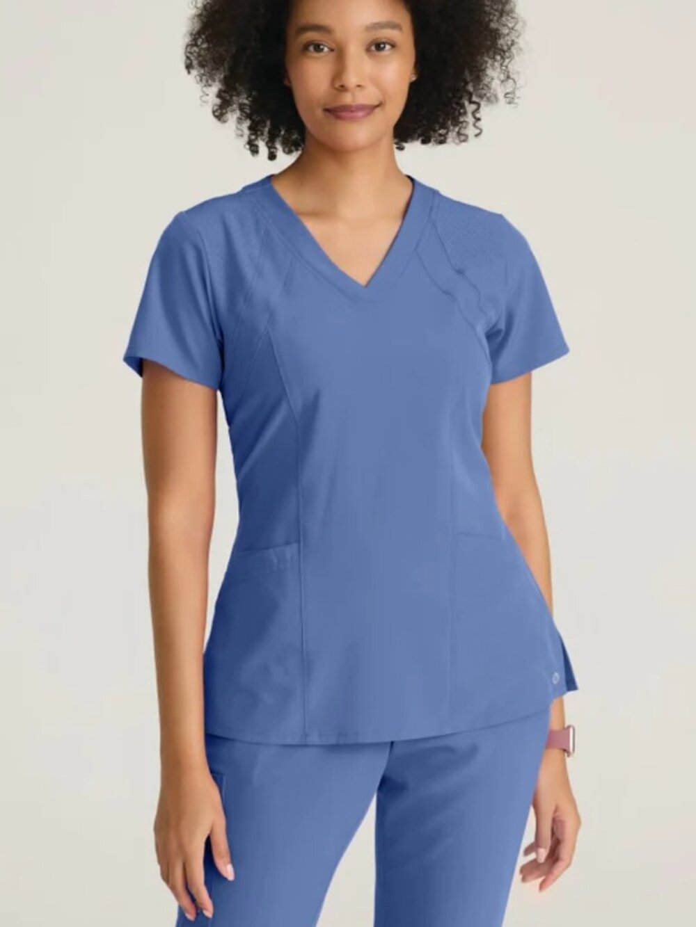 Skechers by Barco One Women’s Ciel Blue Scrub Set V-Neck Top Small & Pants XS